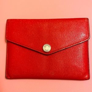 Red Michael Kors Card Holder Wallet